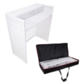 ProX Vista Mobile DJ Booth Workstation, White Frame